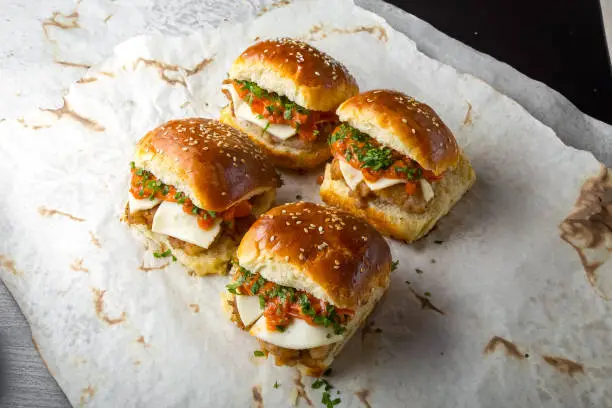 Cheese Burst Pav Bhaji Sliders