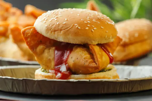Loaded Samosa Burger