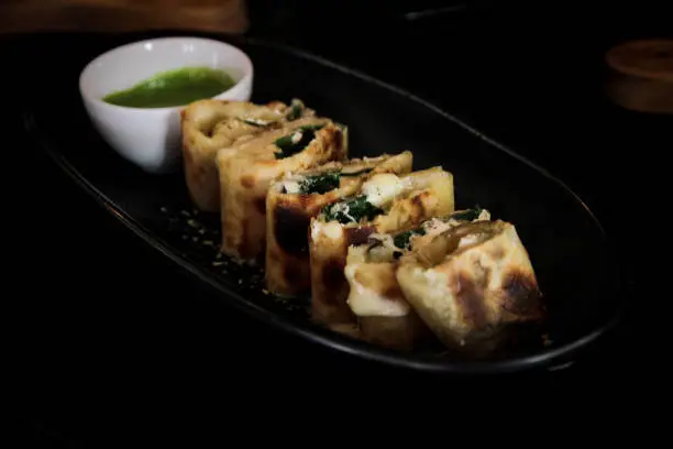 Jalapeno Cheese Paratha Rolls